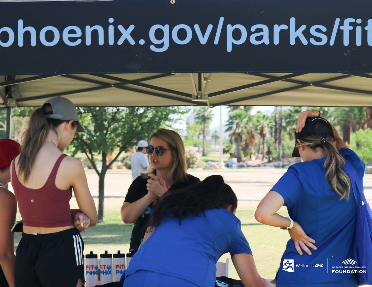 phxchamberfound's tweet photo. This past Sunday was #WellnessAtoZDay where the Foundation's wellness initiative @GoWellnessAtoZ, hosted its annual event! It was a great time hosting different vendors, fitness activities, and a walk around Encanto Park. Thank you to everyone who attended! https://t.co/8N5dnRigcI