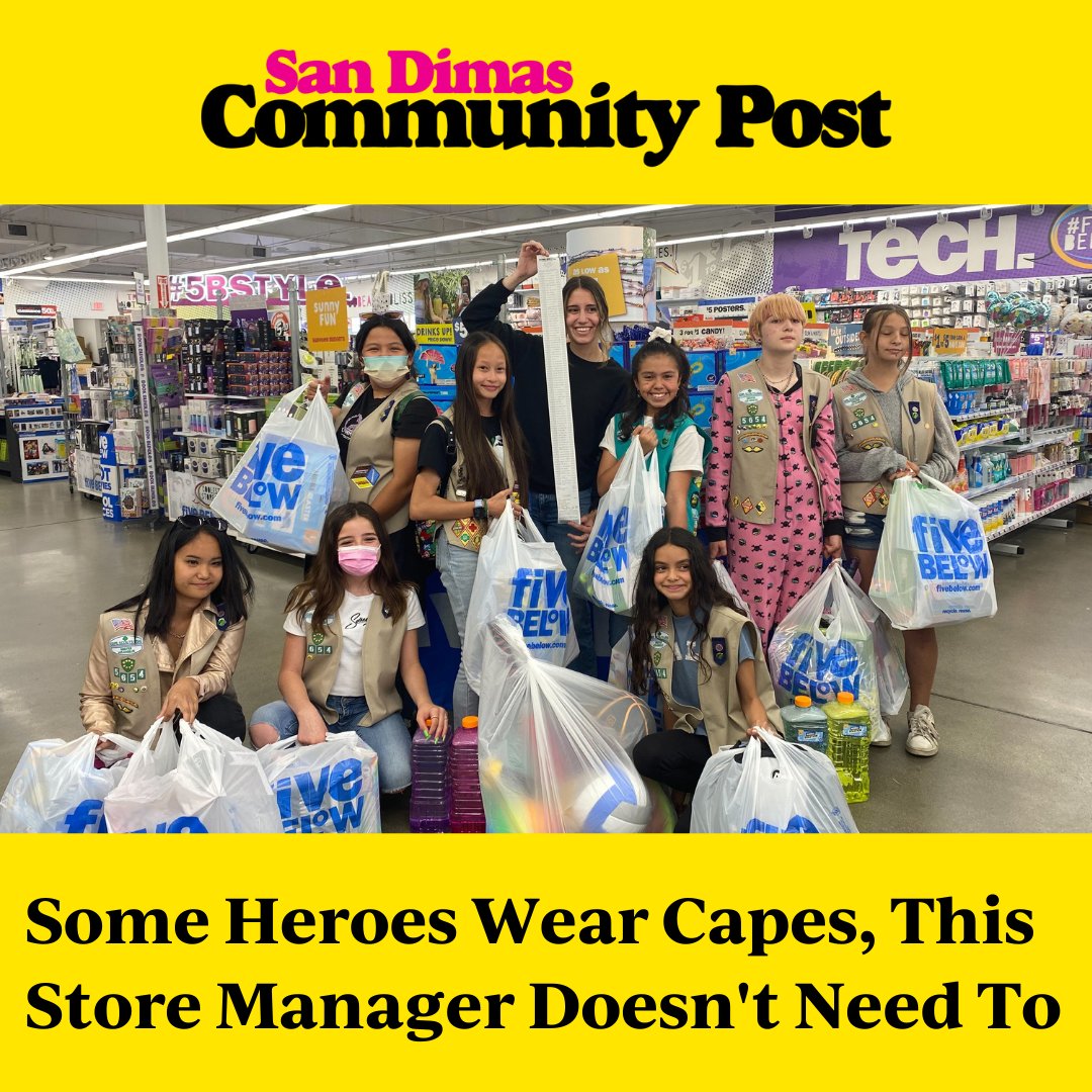 SDCPost's tweet image. Five Below Store Manager and University of La Verne student Katie Mettert donated to a local Girl Scout troop, making their special event possible.

sandimascommunitypost.com/some-heroes-we…

#sdcp #sandimas #girlscouts #fosterfamilies #community #randomactsofkindness #kindness #fivebelow