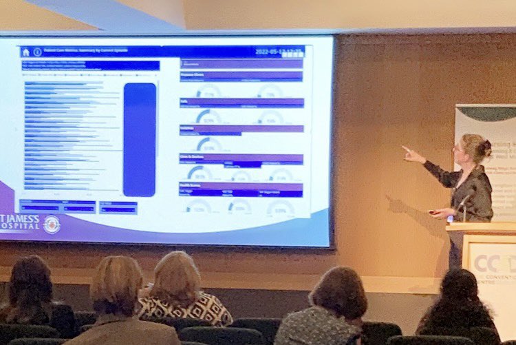 Well done <a href="/SelinaSeldee/">selina</a> for a very informative session on our ability <a href="/stjamesdublin/">St James's Hospital</a> to extract nursing metrics dashboards from information in our EPR <a href="/SJHDoN/">Sharon Slattery DoN</a> <a href="/MRocheW/">Miriam Roche</a>