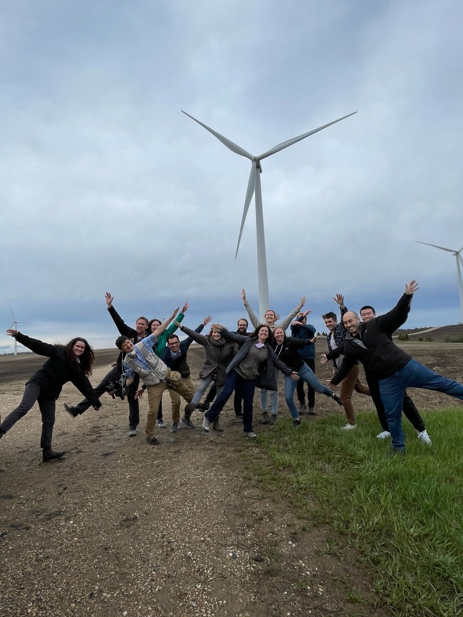 Basin_Electric's tweet photo. These @UMNews students got an up-close look at Wilton Wind and other sites on their VIP tour, hosted by Basin Electric member @RenSib. These Science, Technology, and Environmental Policy students may one day influence our future energy policy. https://t.co/uXThkn7wBG