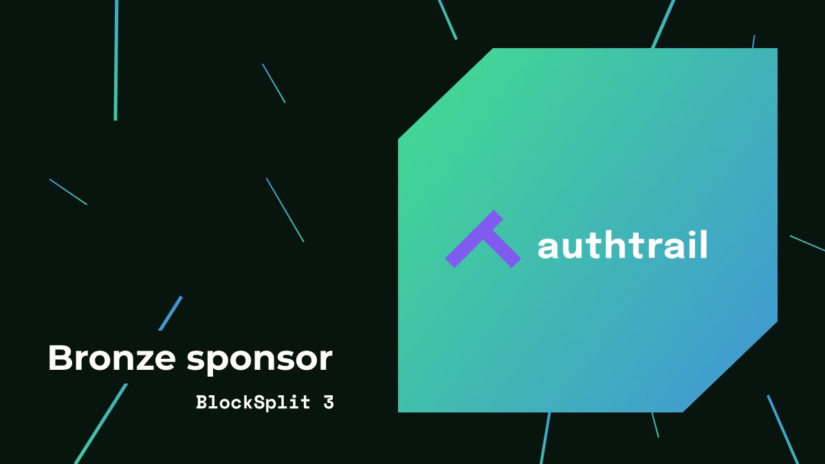 blocksplit's tweet photo. Authrail is a new bronze sponsor of #BlockSplit3 😎
@authtrail is a bridge between the value of enterprise data and the power of blockchain technology, powered by @MoonbeamNetwork
Learn more 👇
https://t.co/dV2oFEtm4E
#Authrail #polkadot #moonbeam #Web3 https://t.co/VMw49gzgDa