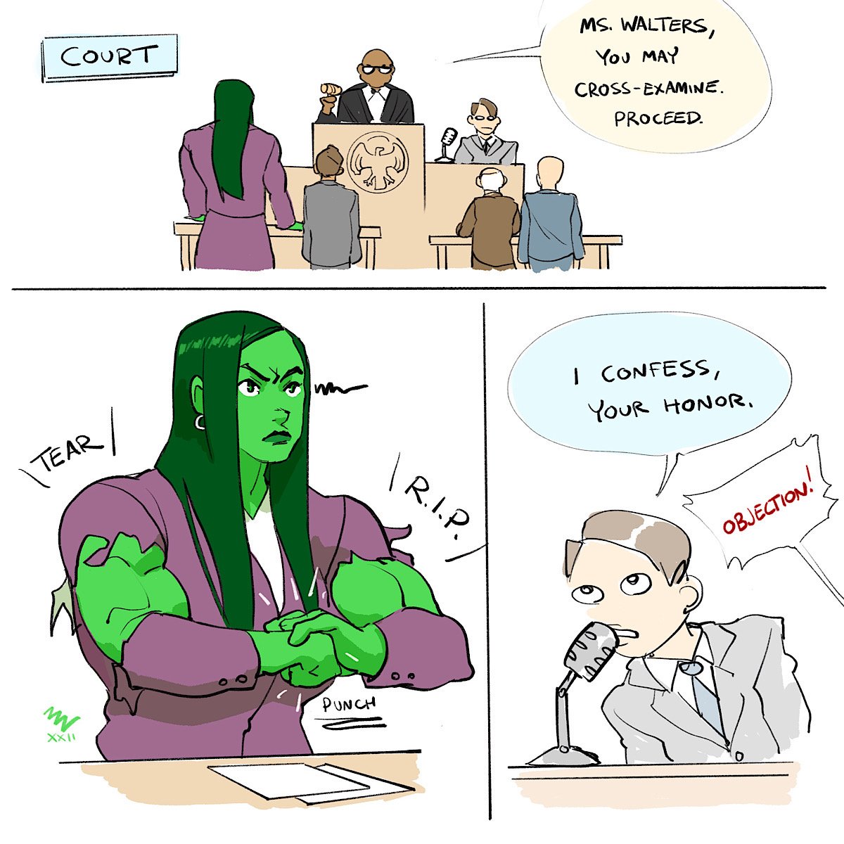 💚 Single Female Lawyer 💜
🎵 Fighting for her Client 🎶 