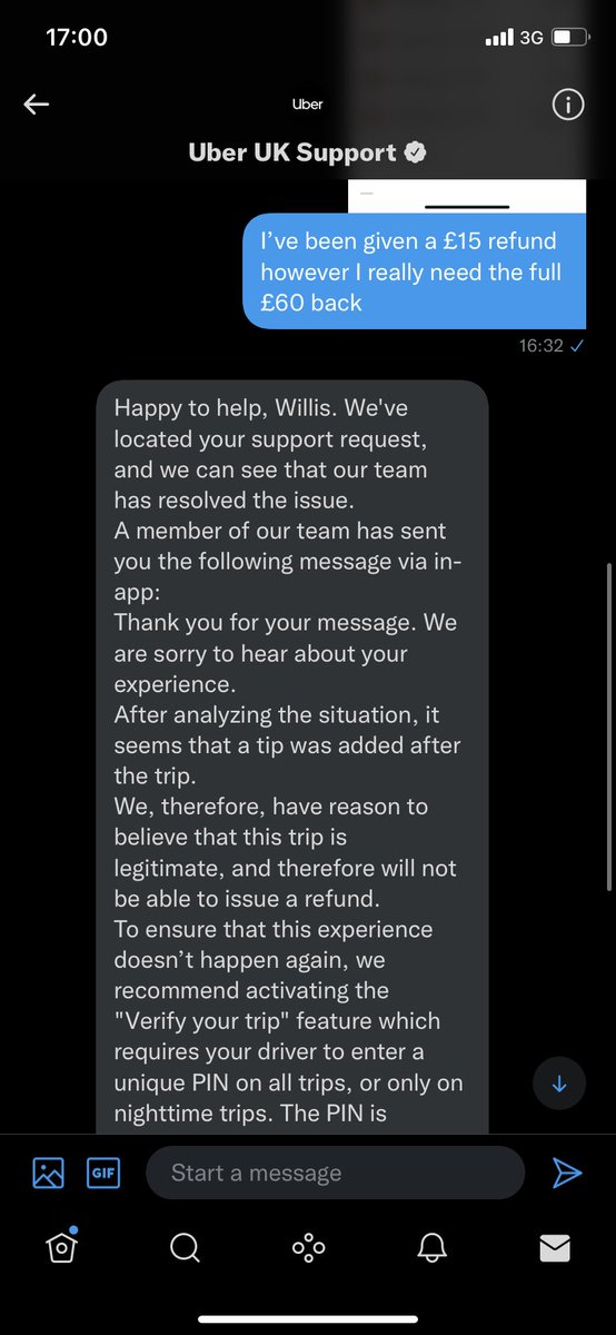 BekahWills_'s tweet image. Never using Uber again, absolute joke of a company :)))) I never planned for folk to steal my booking and they’re seriously refusing to give me a refund because I paid a tip? Absolute roasters man