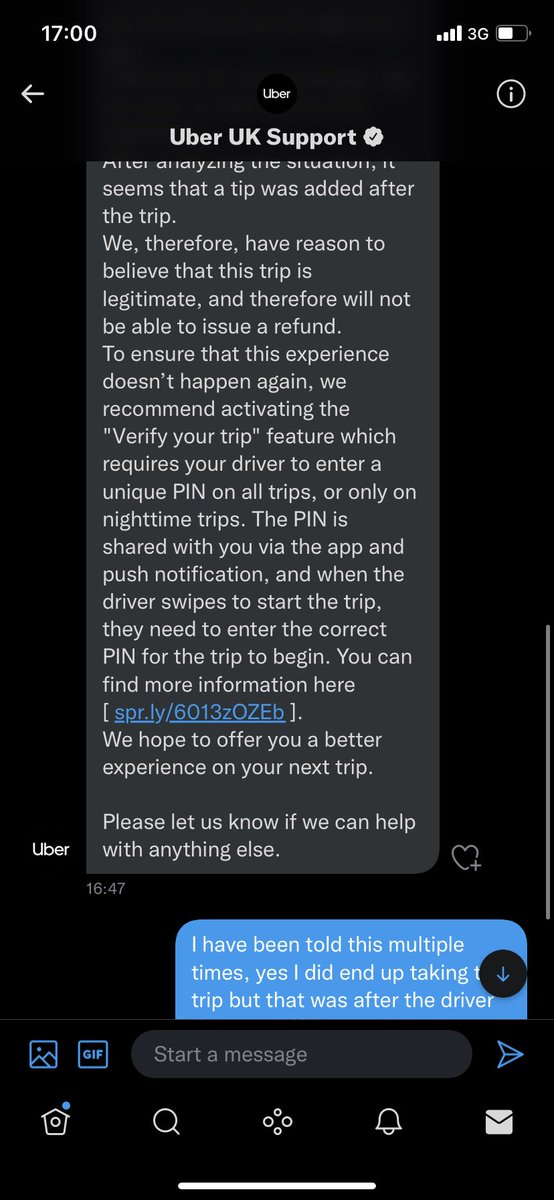 BekahWills_'s tweet image. Never using Uber again, absolute joke of a company :)))) I never planned for folk to steal my booking and they’re seriously refusing to give me a refund because I paid a tip? Absolute roasters man