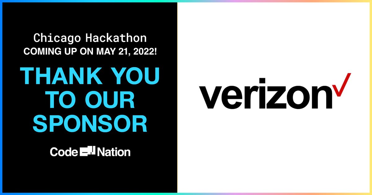 itsCodeNation's tweet image. A huge thank you to @Verizon for being the lead financial sponsor! This commitment is a part of Verizon&apos;s work to close the digital divide and help underserved students learn the skills they need to succeed in today’s digital world. We appreciate your investment! #CNHacks