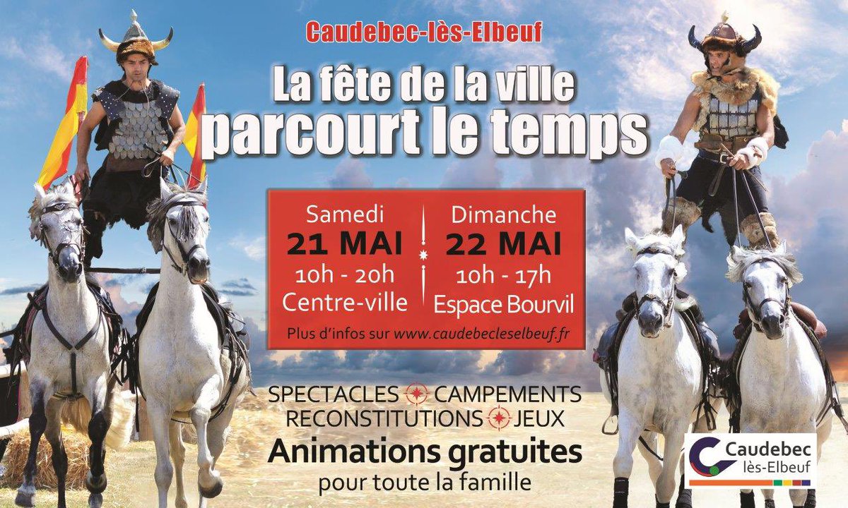 Après 3 années d’interruption la #fête de la ville de #Caudebec lès Elbeuf revient enfin, pour le plaisir des petits et des grands ! Un parcours ludique et festif gratuit et ouvert à toutes et tous… et sous le soleil ☀️ évidemment ! 😉🎉 

caudebecleselbeuf.fr/agenda/la-fete…