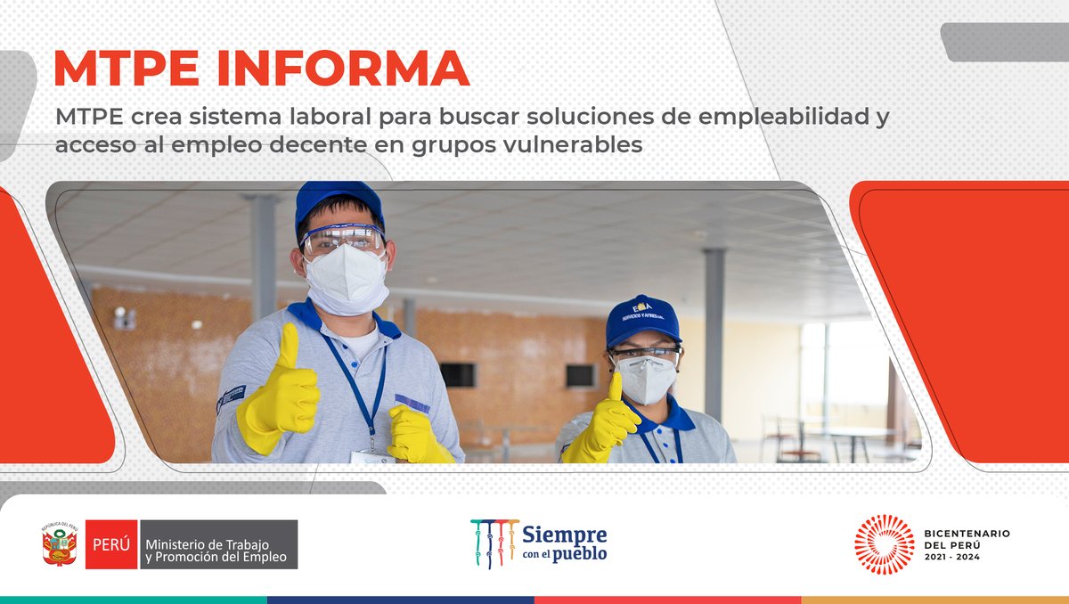 MTPE_Peru's tweet image. 🗞 Sistema de Información del Mercado Laboral (#SIMEL) está orientando a integrar y ordenar la información sobre el mercado laboral, para buscar soluciones que impacten en la empleabilidad y acceso al empleo decente de la fuerza laboral ▶ gob.pe/n/608065