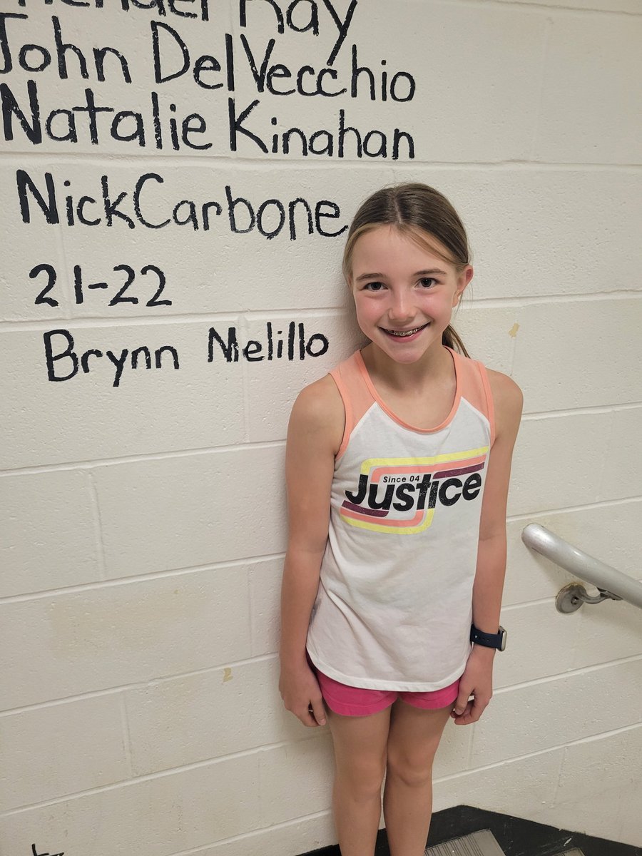 First student this year to get their name on the wall is Brynn Melillo.