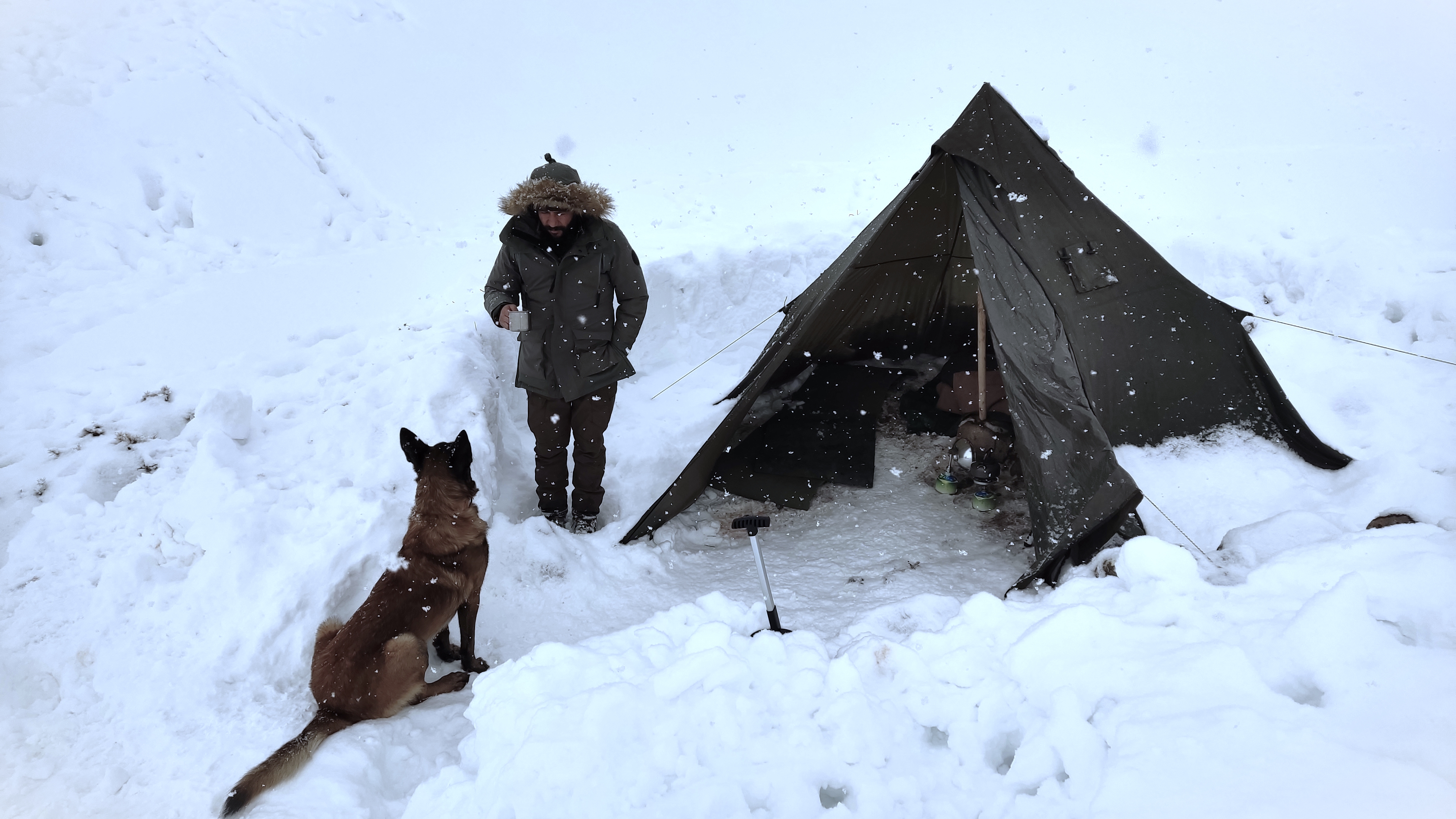 Wargeh Bushcraft on X: extremely cold - deep snow winter camping