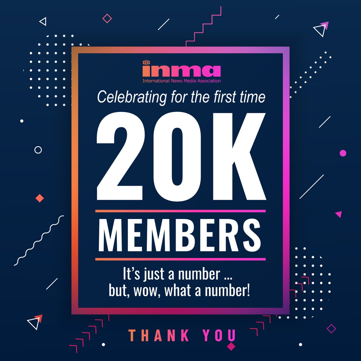 earljwilkinson's tweet photo. So proud to announce INMA just got its 20,000th member. It’s been an amazing ride – global growth in a rapidly changing news industry. Here’s to the next 92 years … Hei Skål! https://t.co/GTMYtUOAwA