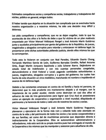 ConcretosR's tweet photo. Levantemos la mano, luchemos y defendamos lo que es de La Cooperativa La Cruz Azul
#FueraVictorManuelVelázquezRangel #FueraJoseAntonioMarinGutiérrez 
#FueradisidenciadeCruzAzul #FueraSXT https://t.co/BlBV3sE795
