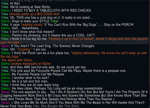 why engage with lore when you can have bigdogs shirts at the orgrimmar tj maxx instead