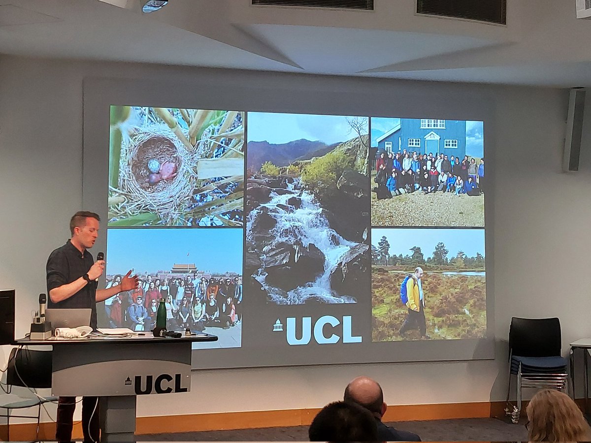 The legendary Tom Pryke remembering many @UCLgeography fieldcourses now talking on his career in coastal change social science research #ConservationConversations
