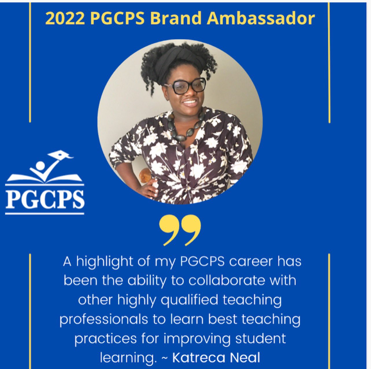 Katreca Neale on Twitter "I’m PGCPSproud to be a Brand Ambassador for(02)