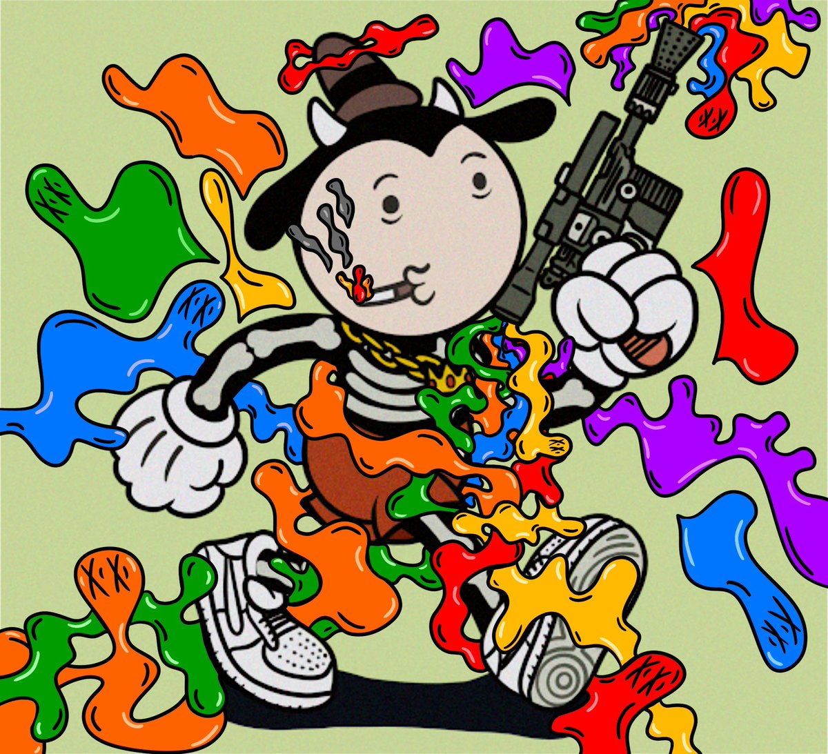 In celebration of our collab with <a href="/Cryptoon_Goonz/">Goonz</a> we are choosing 5 Goonz to be Menjified 🌱

Number 5 goes to @BillionBandsNFT 🎨