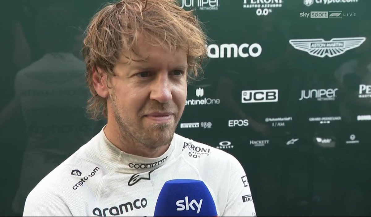 Vetteleclerc's tweet photo. Sky Germany asked Seb: "How does it feel to drive a Red Bull again?"

😅 https://t.co/6fPYhDuGwa