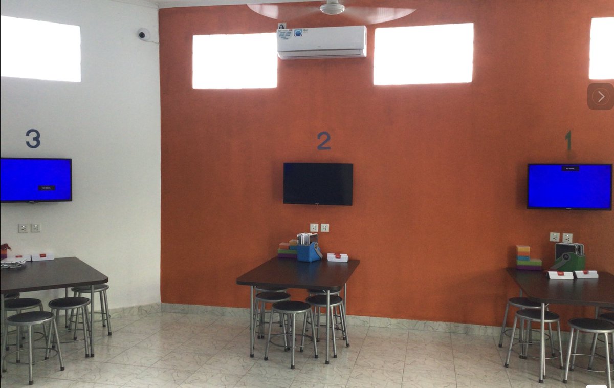 Dave_Saltmarsh's tweet photo. With the @Matter Innovation Hub freshly painted and furniture in the flexible space at Hwange Main Camp Primary - the mobile hub is on it’s way to King George VI school in Bulawayo Zimbabwe. #5 MIH in Zimbabwe! @lovefourafrica @JamfSoftware @secrid https://t.co/gByUXcllxn