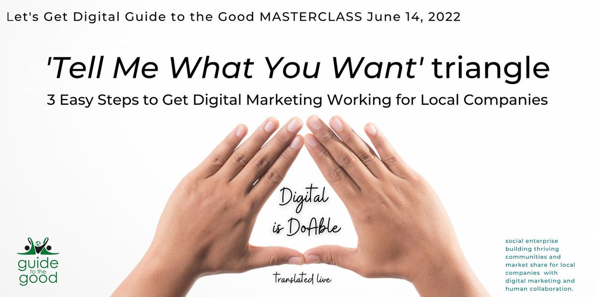 guide2good's tweet photo. Sign up for Guide to the Good Grow MasterClass & Get Digital Working for Your Local Company!
June 14 Online. FREE for local companies. Space is limited.
https://t.co/zE8x0Y2FVc
#DigitalIsDoAble #SustainableNL #ThinkPlanetLiveLocal #GoLocalBeVocal #WeGotThis https://t.co/6IxK14I7eb