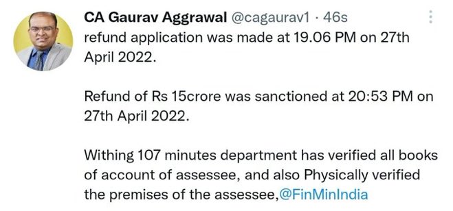atulmodani's tweet image. Under #easeofdoingbusiness initiative of @FinMinIndia 

#GST officials issue refund of 15 Crore Rupees in 107 minutes ( via corruption)  but don&apos;t grant gst registration number for weeks

@PMOIndia