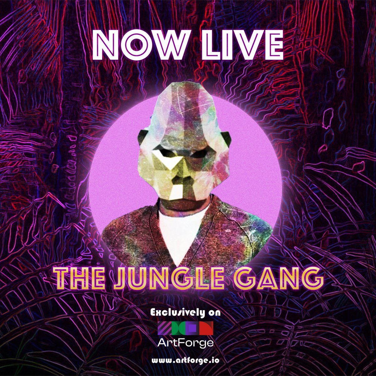 NEW DROP ALERT🔥

The Jungle Gang- 800 tokens available

Collection Size: 800
Mint Price: 7 XTZ

Live NOW! 🔥

Link: artforge.io/collections/th…

#Tez  #xtz #tezos  #CleanNFT  #BlockchainEvolved  #TezWhales #NFT #ArtForge