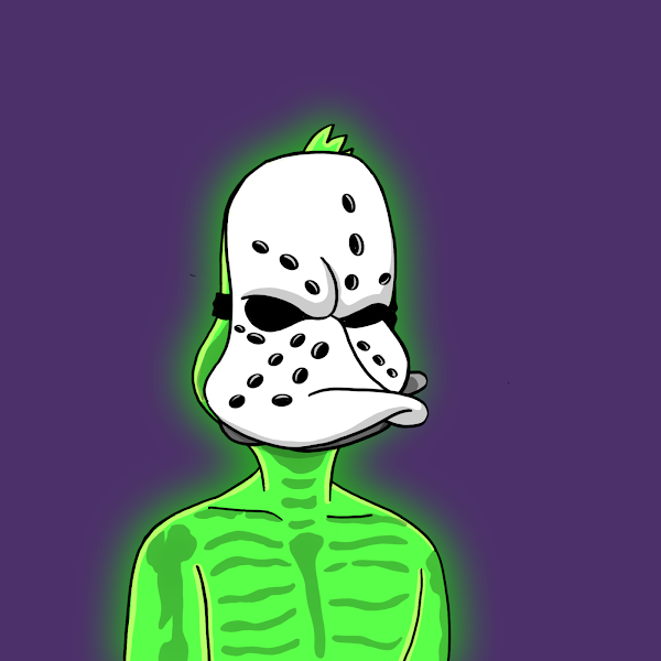 Jason Mask Floor Update! 
The OG Jason Mask floor is 1 ETH. The floor duck? An AMAZING Radioactive with purple background. The green and purple are SO aesthetic! Radioactives have their place in the <a href="/noncoducks/">Nonconformist Ducks</a> Lore. ONLY THREE RADIOACTIVE JASONS EXIST
opensea.io/assets/ethereu…