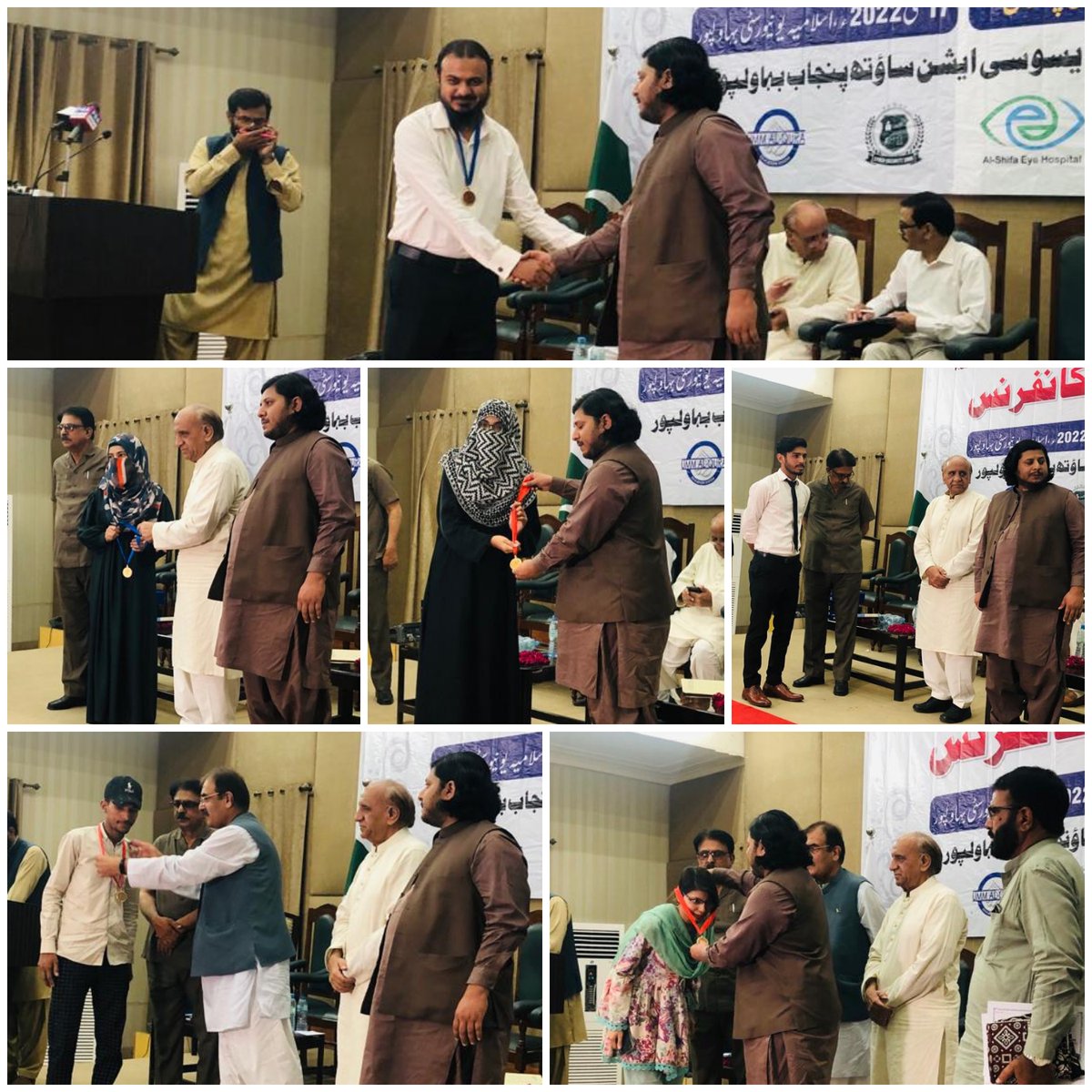csop_pk's tweet photo. Judicial Magistrate Nayyar Mustafa, Brig. (R) Abdul Qayyum, Former DG FIA Syed Ammar Hussain Jaffri Awarding the Medal to Cyber Scouts Asif Jamel, Aysha Razzaq, Saba Nawaz, Sidra Arshad, Nawal Mehdi, Farman Ullah, Abdul Rehman in 93rd social workers conference. https://t.co/FPogLN5mA7