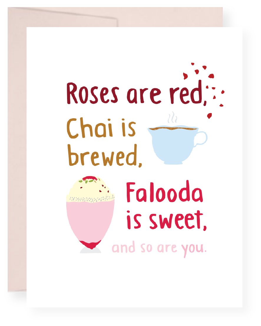 pyarful's tweet image. Roses are red, chai is brewed, falooda is sweet, and so are you. #fridaychaiday