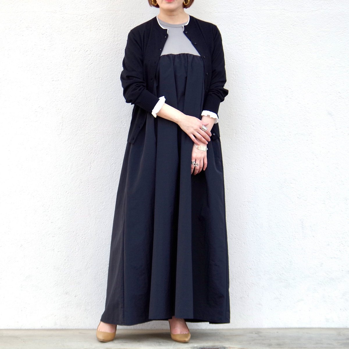 Pale Juteリネンワンピース アンティークローズ