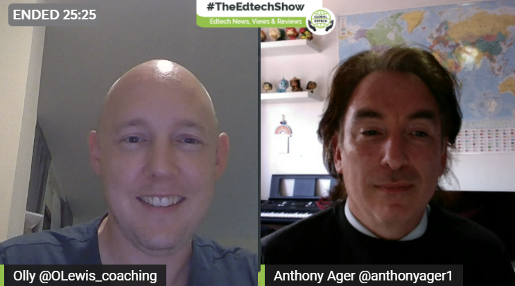 OLewis_coaching's tweet photo. Chatting to @anthonyager1 was so refreshing, he has such an insight into coaching, #CPD, T&amp;L, &amp; effective #edtech use. Looking forward to sharing his pearls of wisdom on my report for #TheEdtechShow on 28/5/22!

Join us: https://t.co/6xqxYhvgyT https://t.co/l5l6VcUzdb