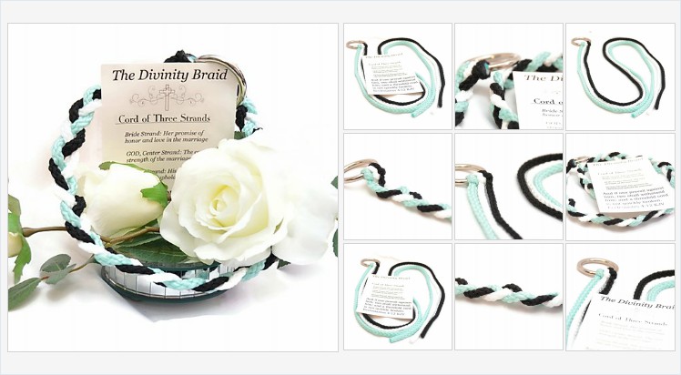 Divinity Braid Black Mint Cord Of Three Strands #Christian #Wedding #DivinityBraid #CordOfThreeStrands #Cordof3Strands #DreamWedding #WeddingDay #WeddingCeremony #WeddingVows #TrendyWedding #ChristianWedding #WeddingBliss #MarriageBraid #UnityCord thedivinitybraid.com/product-page/d…