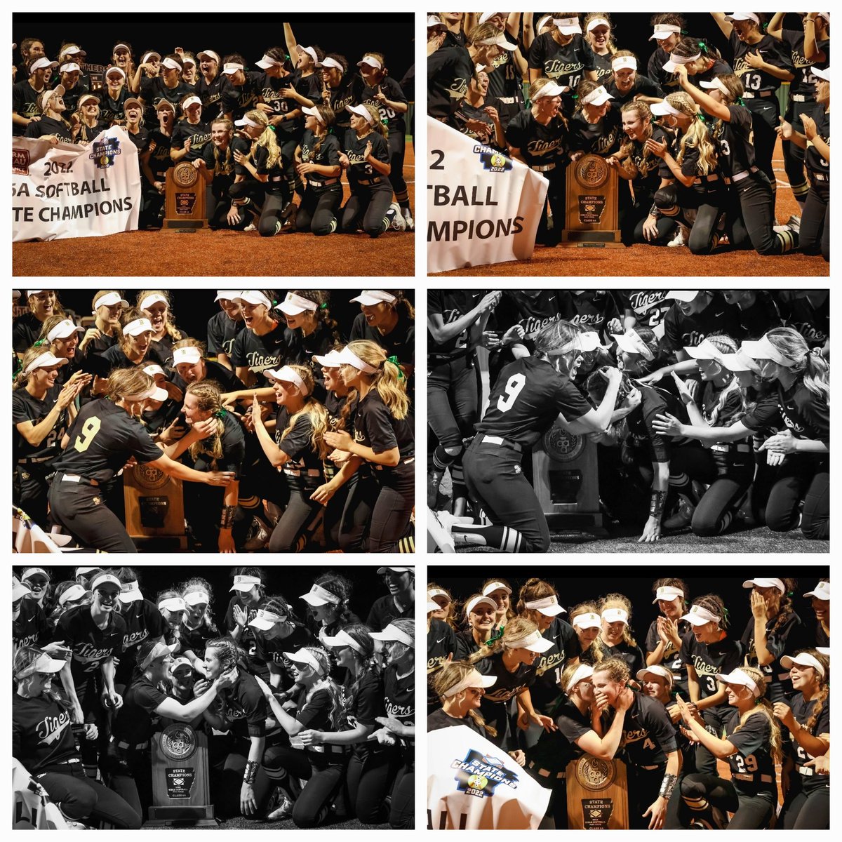 This is Tiger Softball. <a href="/_ryannsanders/">Ryann Sanders</a> was announced MVP and look at this team's reaction! That is the definition of TEAM! This group is special and this group is State Champions! #GoTigers