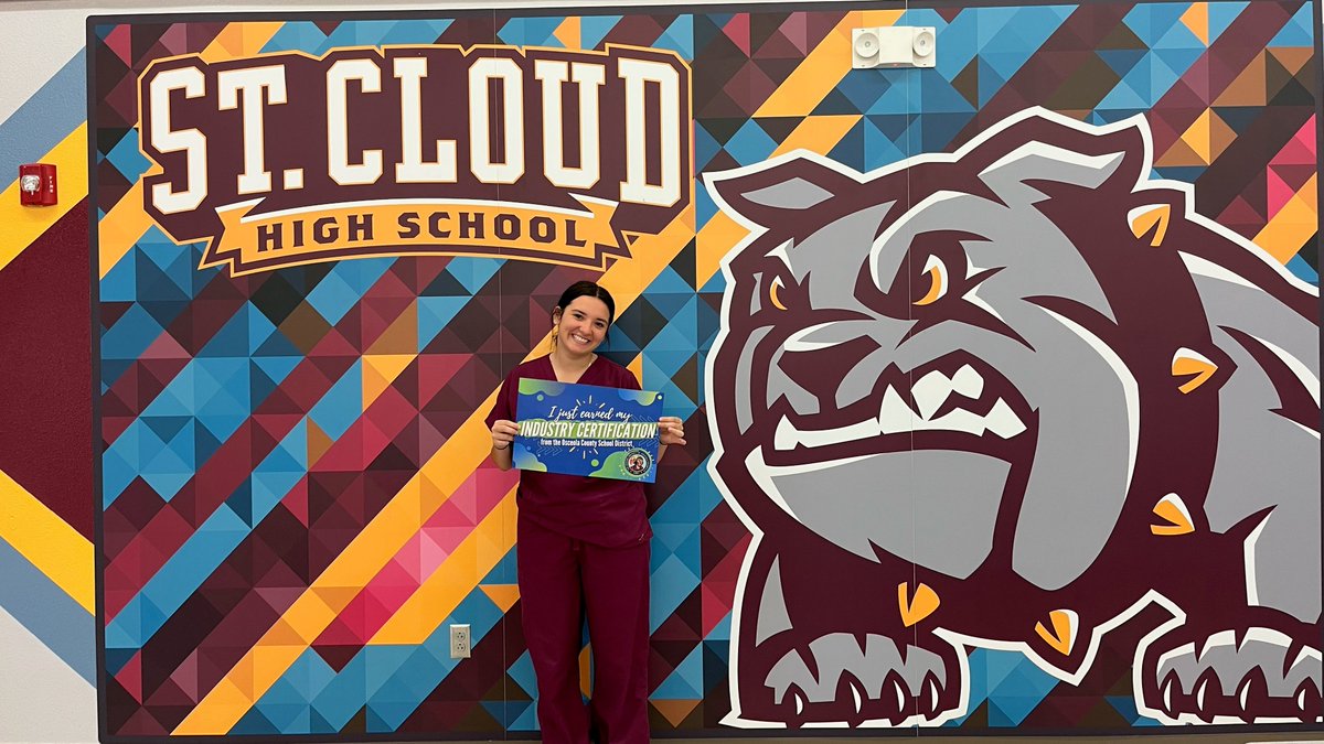 OsceolaCTE's tweet photo. Happy Monday Motivation Day! Let's start the day with some amazing industry certifications over at St. Cloud High School! Way to go Bulldog students!
#skillupOsceola #cteosceola #CTErriffic https://t.co/2sylSzcaxX