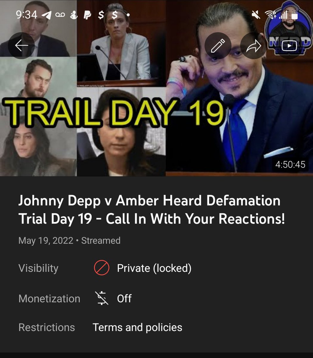 andysignore's tweet photo. . @TeamYouTube my pal @nerdlecca just got an email falsely accusing his live stream of being SPAM?! Guessing Amber Heard fans are filing false claims over his #JusticeForJohnnyDepp coverage which is real &amp; NOT SPAM. Please fix! 

Show him some love folks: https://t.co/tY8JRmvaHR https://t.co/pUMz4Tpg0A