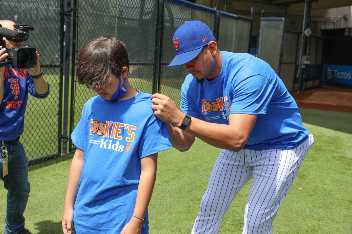 Pitcher Carlos Carrasco hosted pediatric cancer patients <a href="/CitiField/">Citi Field</a> from <a href="/Cohen_Childrens/">Cohen Children's</a> for the first edition of Cookie's Kids, a program created to give these patients a special day! They received 🎟️ to a future game, lunch with Carlos and toured the park in new <a href="/Mets/">New York Mets</a> gear! 🧡