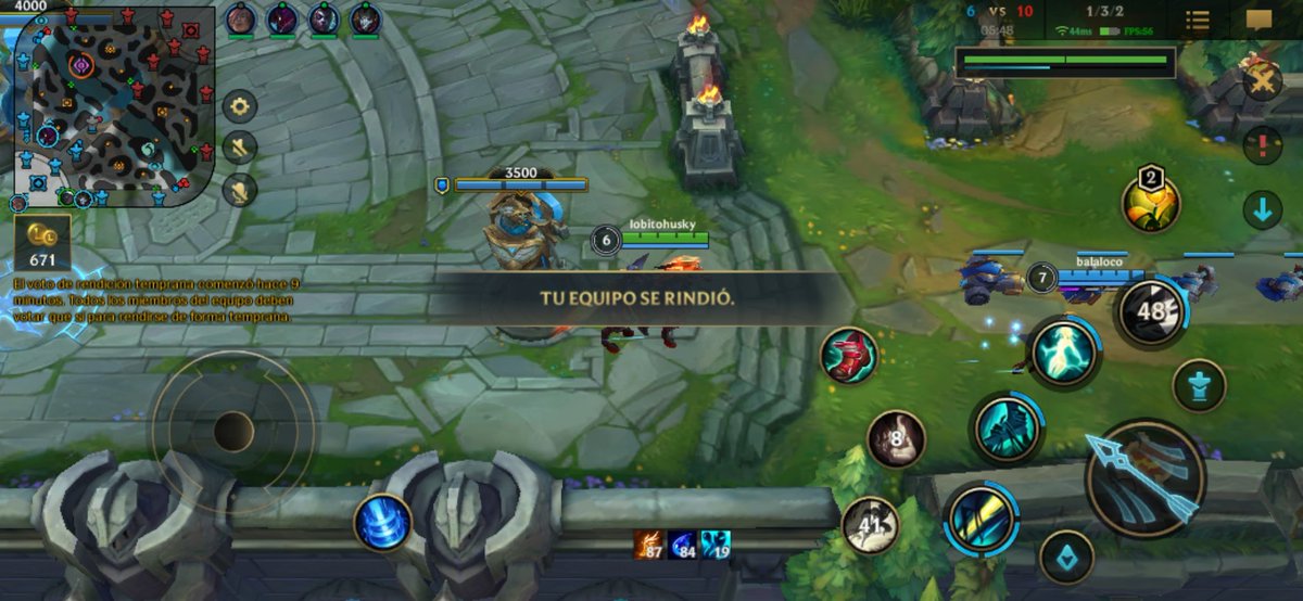 lobitohusky's tweet photo. @wildriftES Tengo duda de que hacen en este tipo de casos en el cual 3 se fueron afk, lo cual es una obvia desventaja en pleno minuto 5. https://t.co/F9zj7djprZ