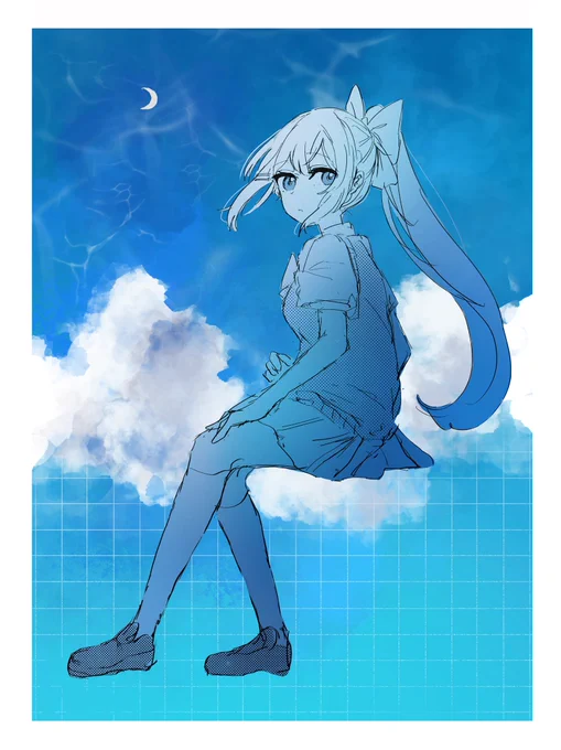 青  #でろあーと 