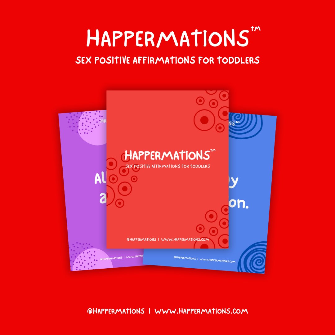happEsextalk's tweet photo. HAPPERMATIONS™ is LIVE y'all! Get your deck of sex positive affirmations for toddlers TODAY → https://t.co/3wskhLm5g3 #happermations #happesextalk #kidsaffirmationcards #gentleparenting #sexeducation #sexpositiveaffirmations https://t.co/C12PmArquK