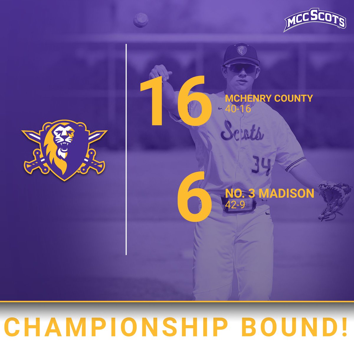 THE SCOTS TAKE CARE OF BUSINESS WINNING OVER THE WOLFPACK BY A SCORE OF 16-6!

That books a ticket for MCC to the championship game tomorrow where they'll take on the winner of tonight's Madison-Black Hawk game!

HOW 'BOUT THEM SCOTS!?!?