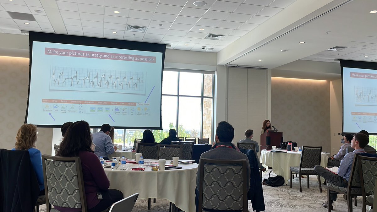 UtahPedsCards's tweet photo. @TJaredBunch teaching fellows the ins and outs of submitting academic papers and @SusanEtheridg12 with tips for excellent presentations. https://t.co/pyHaVgVWmL