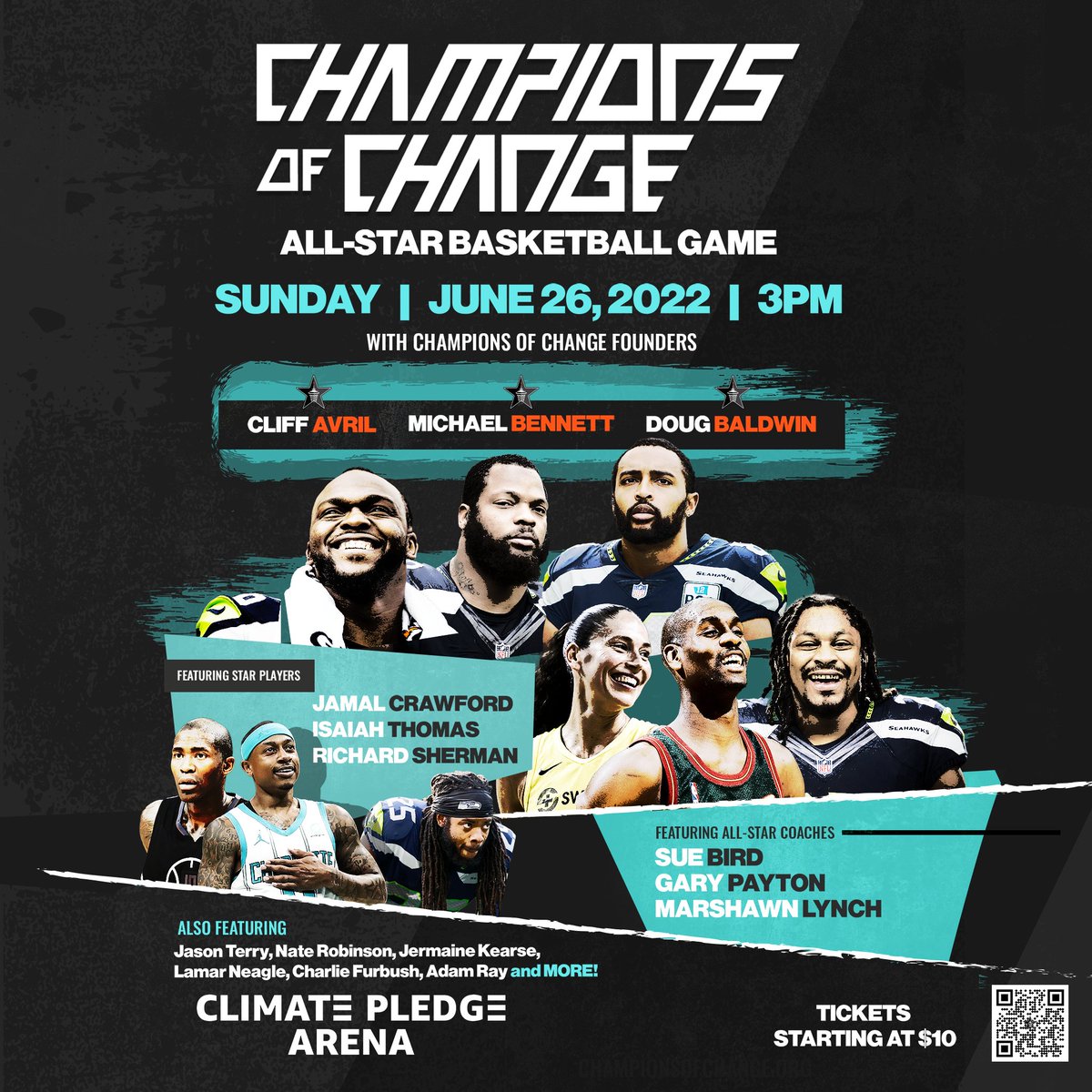 Champions of Change (@cofcseattle) on Twitter photo This is going to be LEGENDARY. Join us at <a href="/ClimateArena/">Climate Pledge Arena</a> 6/26 to help NW families. Tix start at $10 bit.ly/cpacoctw #ChampsofChange <a href="/DougBaldwinJr/">Doug Baldwin Jr 🙏🏾</a> <a href="/mosesbread72/">Michael Bennett</a> <a href="/cliffavril/">Cliff Avril</a> #Seahawks This is going to be LEGENDARY. Join us at <a href="/ClimateArena/">Climate Pledge Arena</a> 6/26 to help NW families. Tix start at $10 bit.ly/cpacoctw #ChampsofChange <a href="/DougBaldwinJr/">Doug Baldwin Jr 🙏🏾</a> <a href="/mosesbread72/">Michael Bennett</a> <a href="/cliffavril/">Cliff Avril</a> #Seahawks