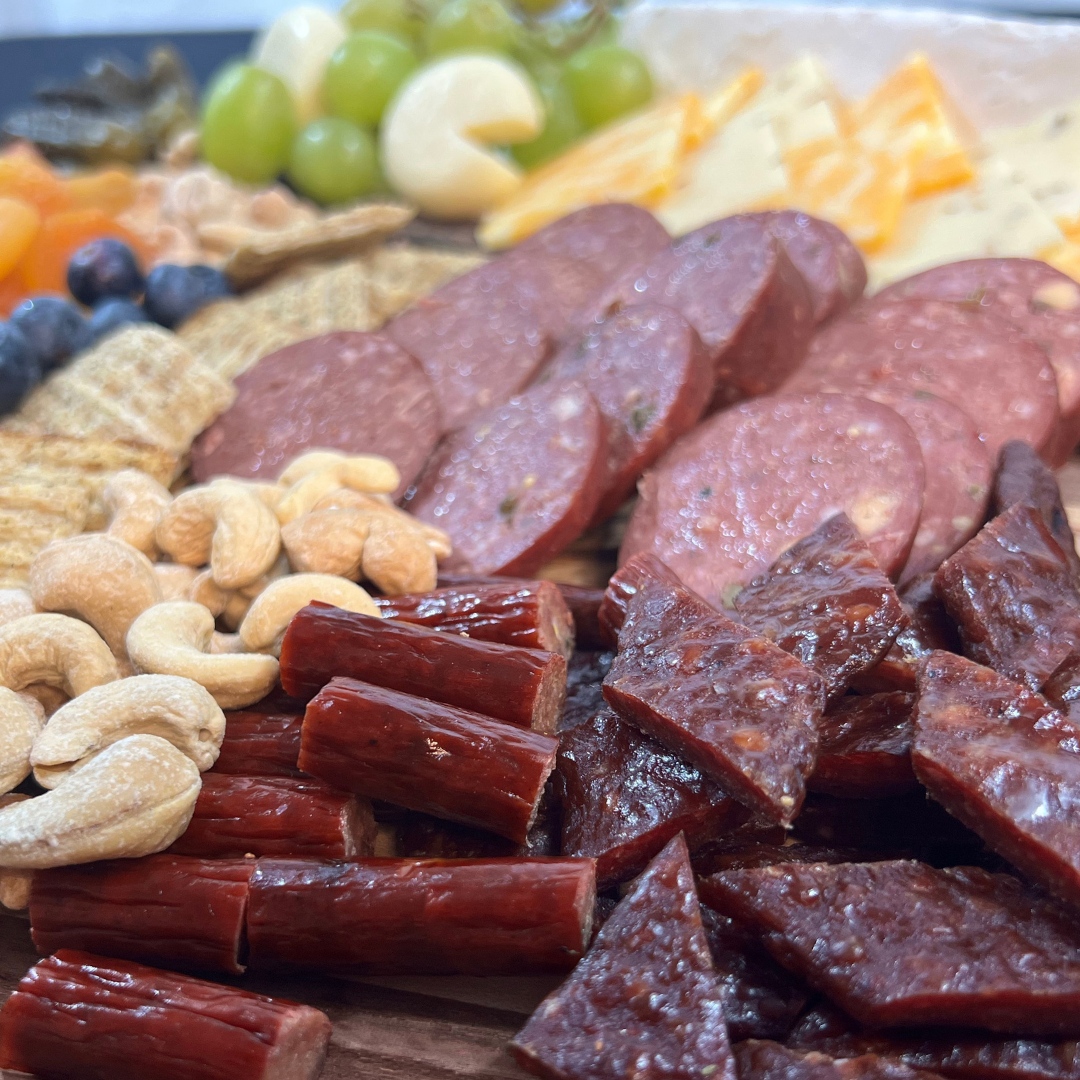 Hosting a Bridal luncheon and Baby shower? Meat and cheese go perfectly together, and so do our charcuterie boards! Order today and it will be shipped to your door with overnight shipping. Visit thousandhillscattleranch.com for more ready-to-eat ideas! #ThousandHillsCattleRanch #T...