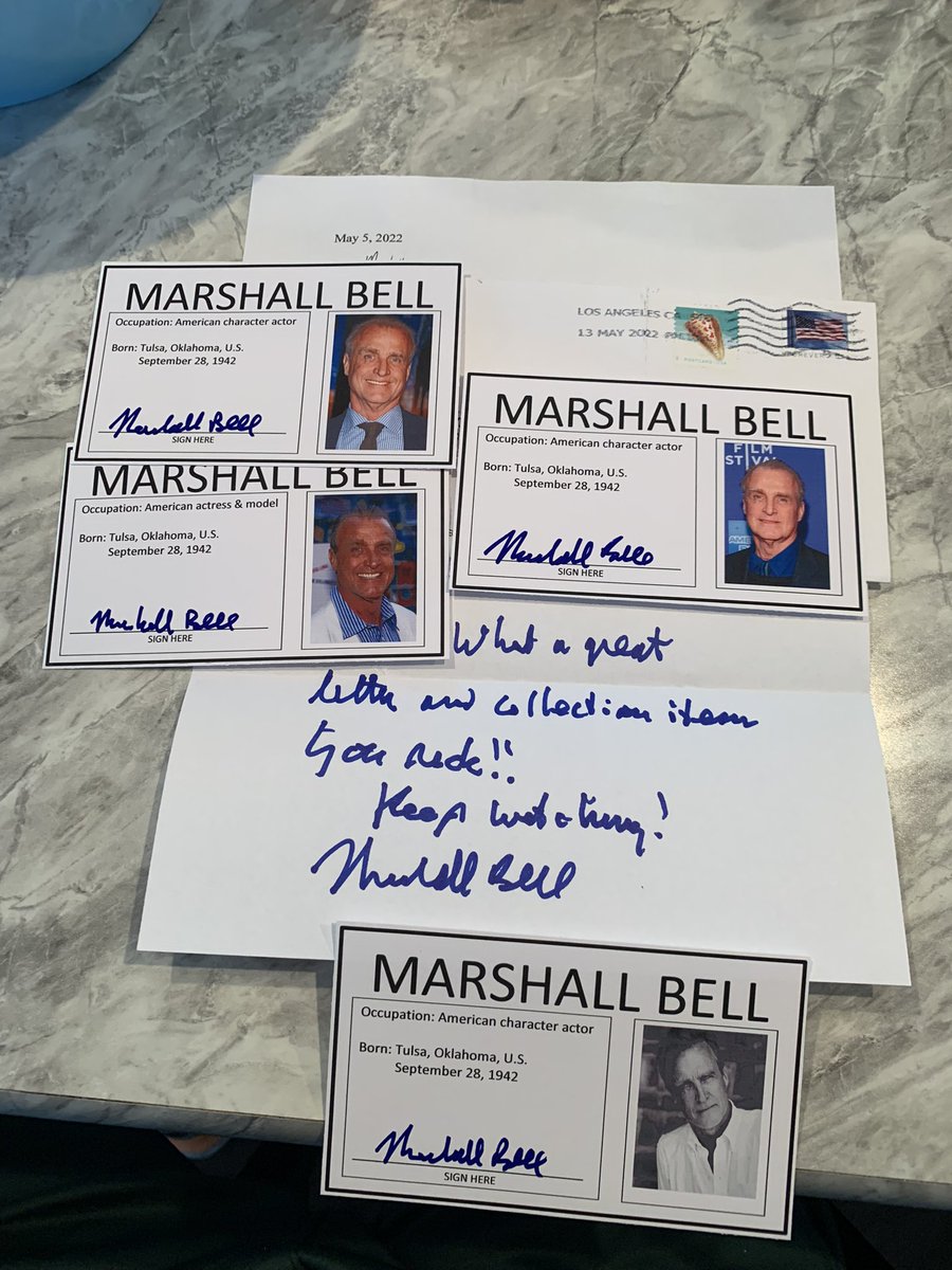 #MarshallBell #actor #TV #movies #TTM #Memorabilia #Autograph #Autographs #AutographCollector #AutographCollection #GreatGuy #ThankYou #TTMSuccess #TTMAutographs #MailDay