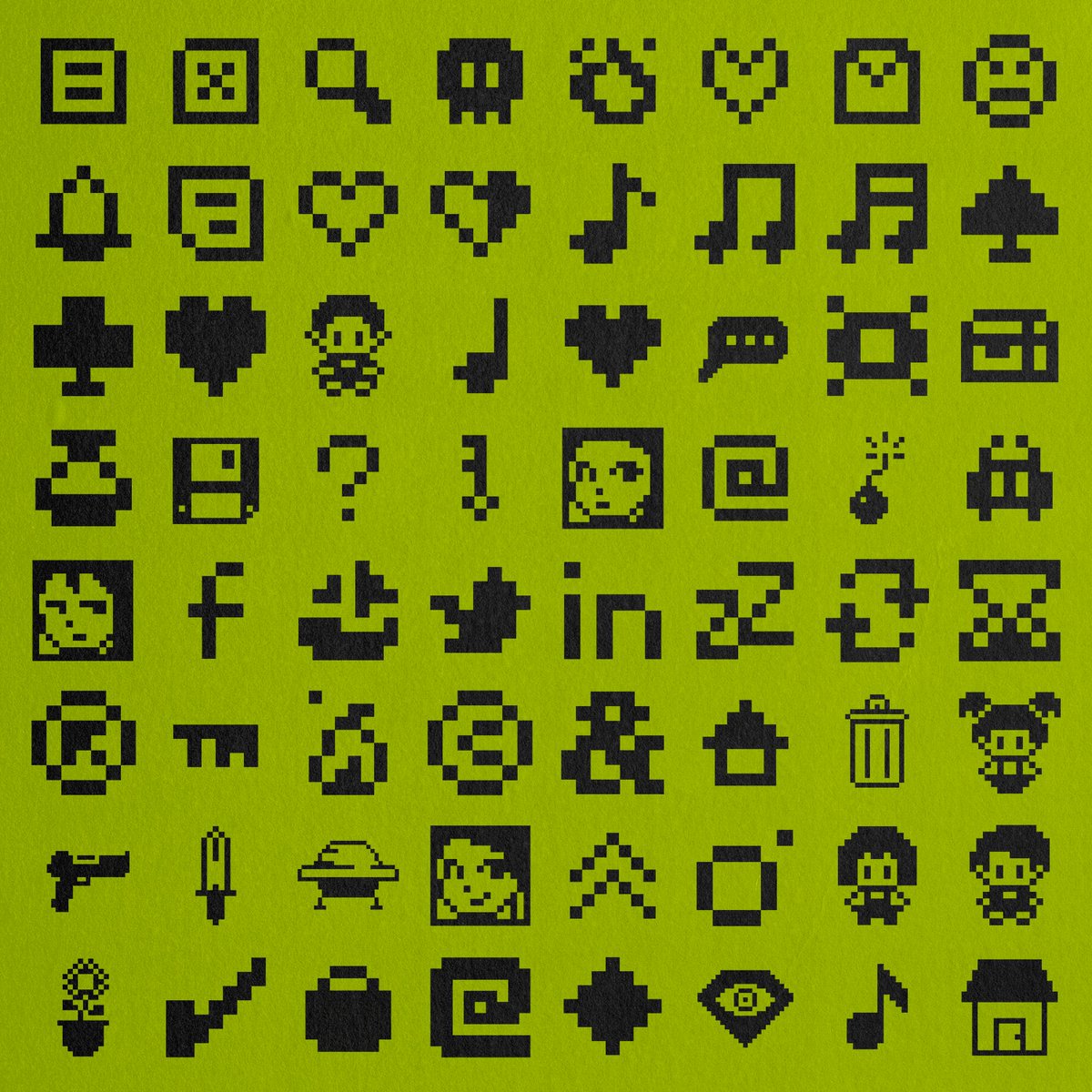 swoopnebula's tweet photo. 8-Bit User Interface Icons and typeface 
assets pack drop with @Jzane9 💫 https://t.co/Bo5VtfNXbr