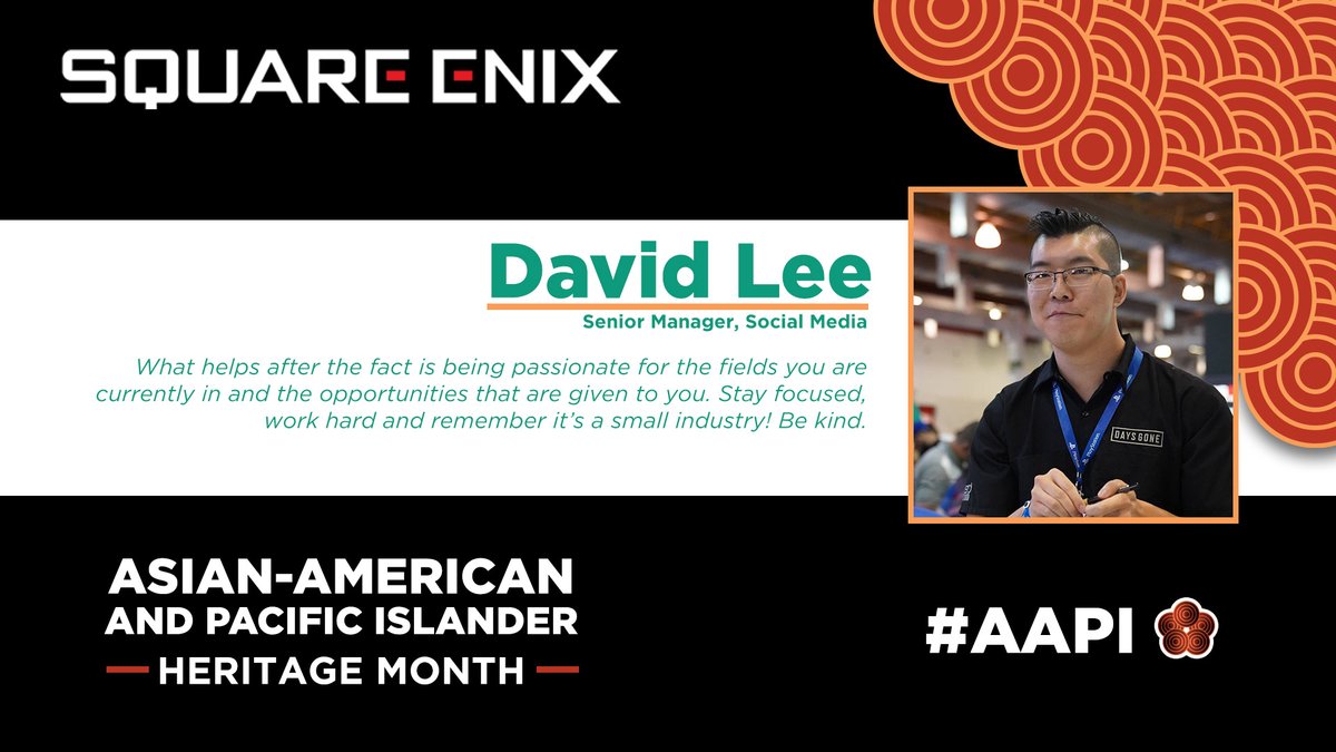 We continue to celebrate Asian American and Pacific Islander Heritage Month here at Square Enix. Meet David Lee - Senior Manager, Social Media at Square Enix America.

Read more: sqex.link/b9ih