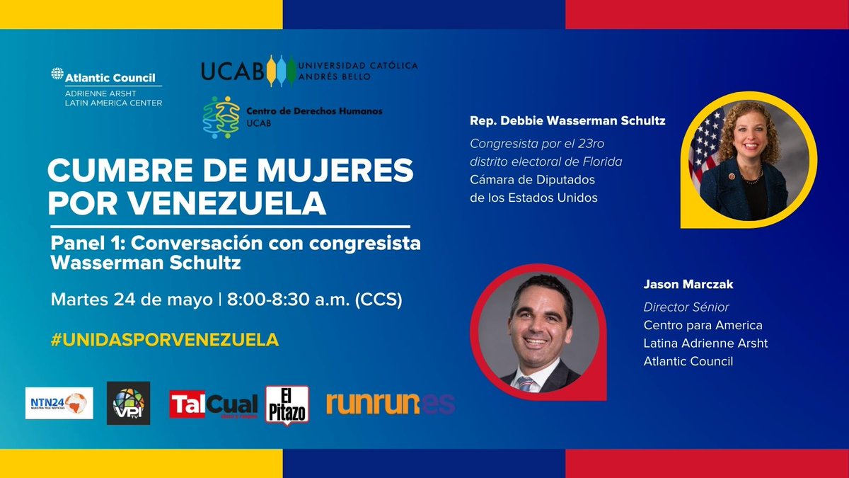ACLatAm's tweet photo. 🇻🇪Acompaña al @ACLatAm+@CDH_UCAB en la #CumbreDeMujeresPorVenezuela el Martes #24MAYO para una conversación sobre el camino hacia la reconstrucción democrática en Venezuela y el rol de las mujeres en el proceso con @DWStweets @jmarczak #UnidasPorVenezuela
https://t.co/vidwCnyi4U https://t.co/QJtga9SgHy