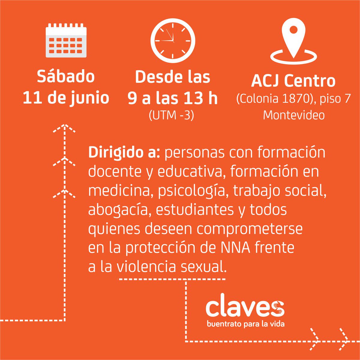 ProgramaClaves's tweet image. 2da mañana de actualización organizada por Claves acerca de violencia hacia niños, niñas y adolescentes a cargo de la Dra. Magdalena García Trovero, Médica, Psiquiatra Pediátrica y la Dra. Alicia Casas Gorgal, Médica, Psiquiatra.
Inscripciones y consultas: bit.ly/3wIE3e3