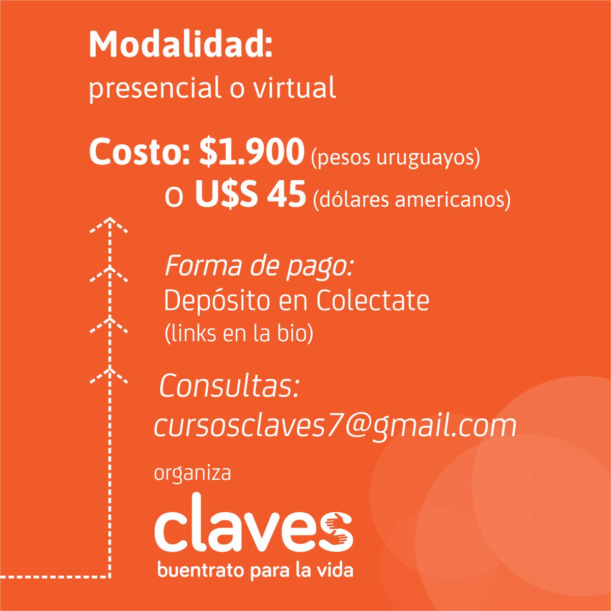 ProgramaClaves's tweet image. 2da mañana de actualización organizada por Claves acerca de violencia hacia niños, niñas y adolescentes a cargo de la Dra. Magdalena García Trovero, Médica, Psiquiatra Pediátrica y la Dra. Alicia Casas Gorgal, Médica, Psiquiatra.
Inscripciones y consultas: bit.ly/3wIE3e3