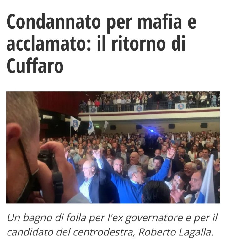 Adesso capite perché questo paese è senza speranza?
#TotòCuffaro