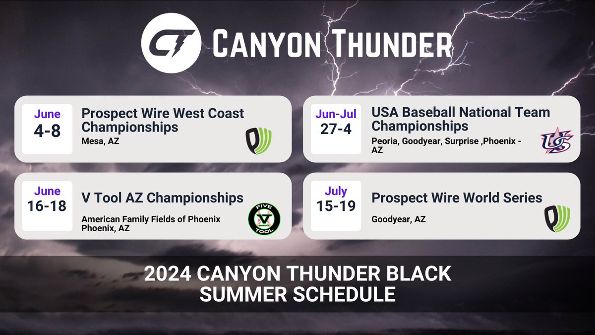 canyon_thunder's tweet photo. 2024 Black Tournament Schedule https://t.co/HzL1wOkobq