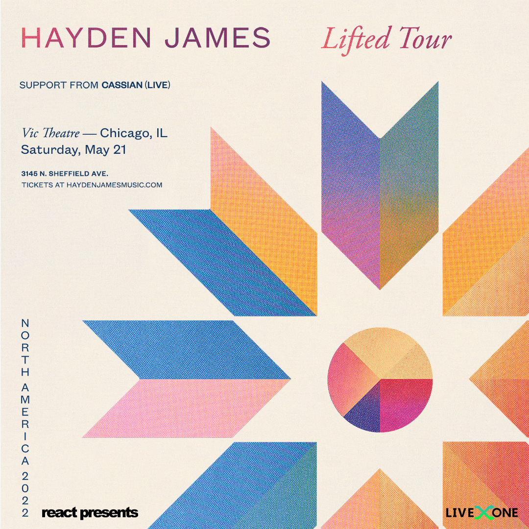 React Presents (@reactpresents) on Twitter photo Get ready to dance with <a href="/hayden_james/">Hayden James</a> 🕺 Don't miss the Lifted Tour TONIGHT at <a href="/TheVicChicago/">The Vic Theatre</a>!
Doors: 8PM // Show: 9PM
Tix available: bit.ly/Hayden-James Get ready to dance with <a href="/hayden_james/">Hayden James</a> 🕺 Don't miss the Lifted Tour TONIGHT at <a href="/TheVicChicago/">The Vic Theatre</a>!
Doors: 8PM // Show: 9PM
Tix available: bit.ly/Hayden-James